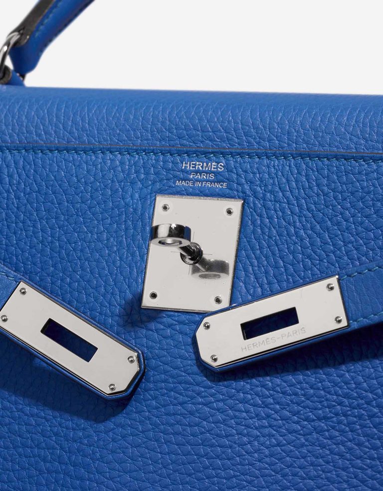 Hermès Kelly 28 Togo Bleu Mykonos Logo | Sell your designer bag