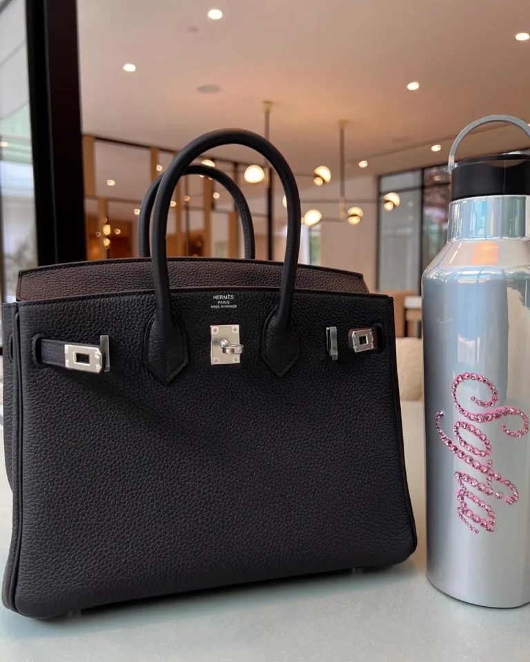 A large Birkin in Black. Image: @sofiagrainge on Instagram