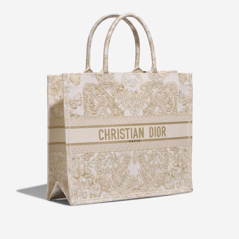 Dior Book Tote Large Canvas Cream / Gold | Sell your designer bag