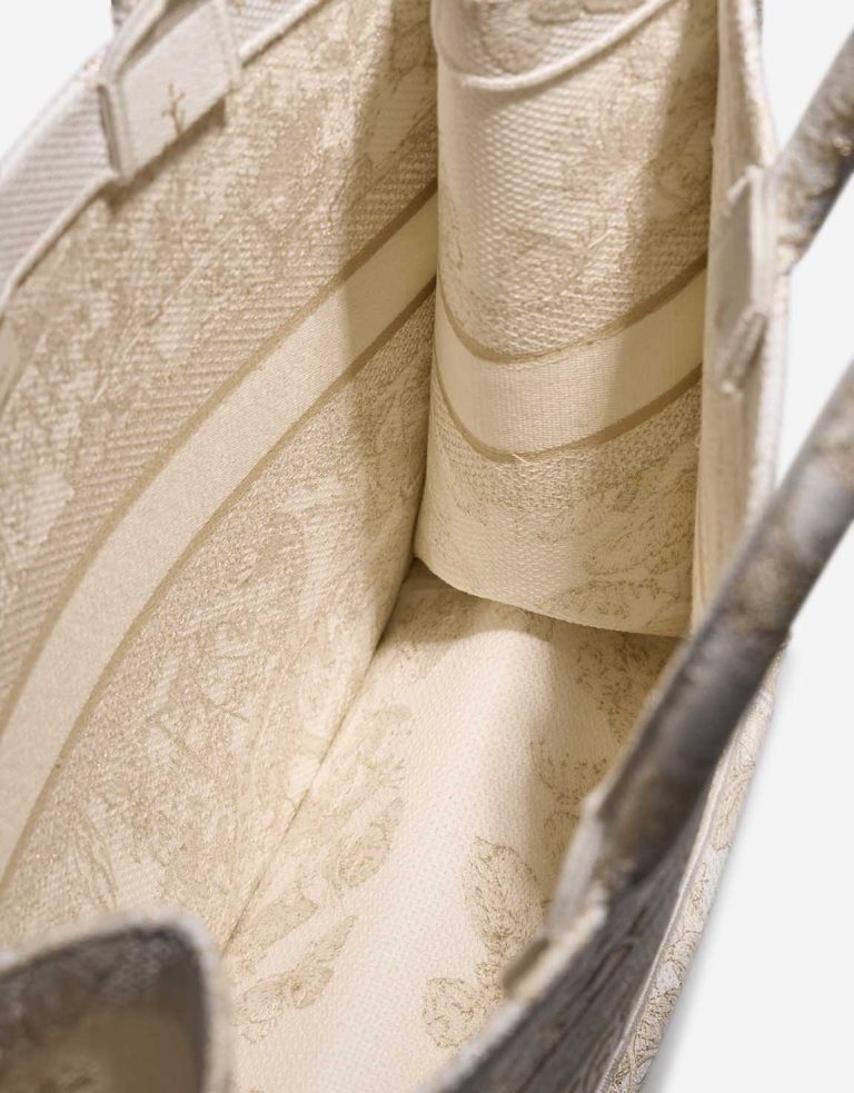 Dior Book Tote Large Canvas Cream / Gold Inside | Sell your designer bag