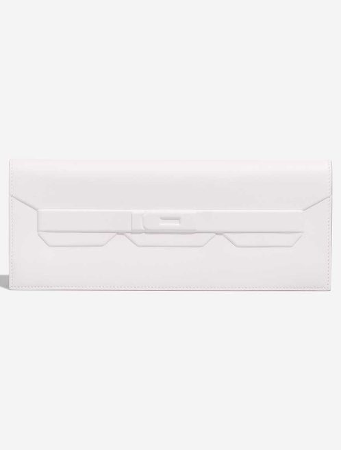 Hermès Birkin Shadow Cut Clutch Swift New White Front | Sell your designer bag