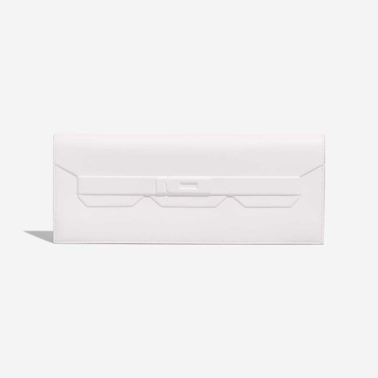 Hermès Birkin Shadow Cut Clutch Swift New White Front | Sell your designer bag