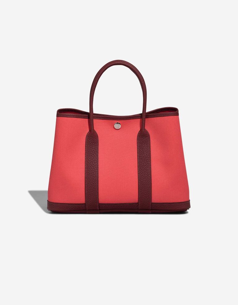 Hermès Garden Party 30 Toile / Taurillon Clémence Rose Texas / Rouge H Front | Sell your designer bag