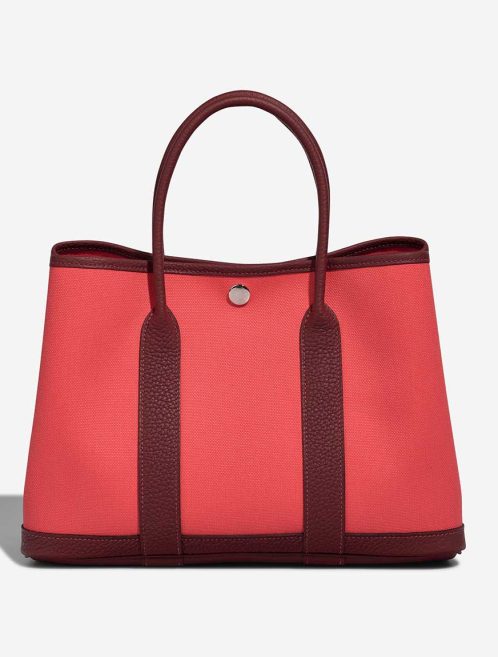 Hermès Garden Party 30 Toile / Taurillon Clémence Rose Texas / Rouge H Front | Sell your designer bag