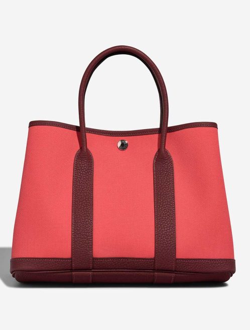 Hermès Garden Party 30 Toile / Taurillon Clémence Rose Texas / Rouge H | Sell your designer bag