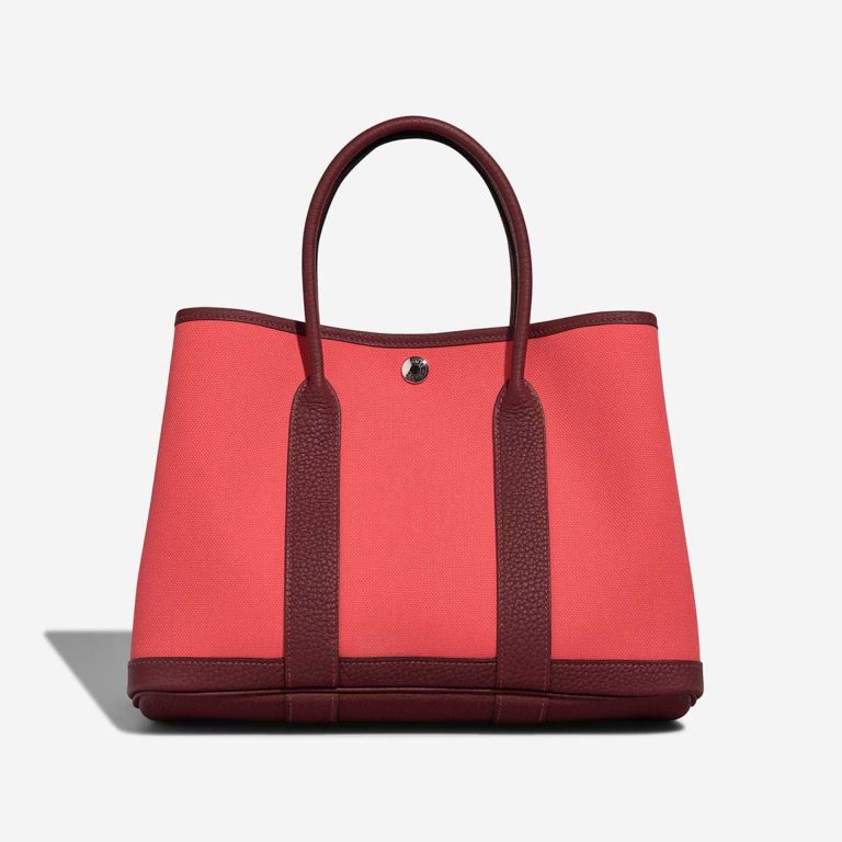 Hermès Garden Party 30 Toile / Taurillon Clémence Rose Texas / Rouge H | Sell your designer bag