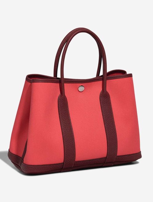 Hermès Garden Party 30 Toile / Taurillon Clémence Rose Texas / Rouge H | Sell your designer bag