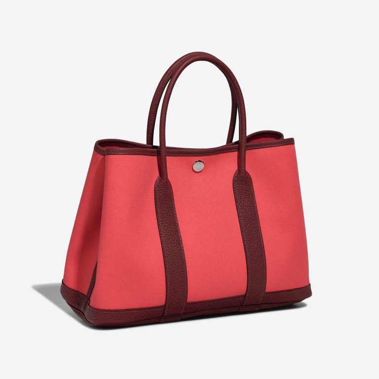Hermès Garden Party 30 Toile / Taurillon Clémence Rose Texas / Rouge H | Sell your designer bag