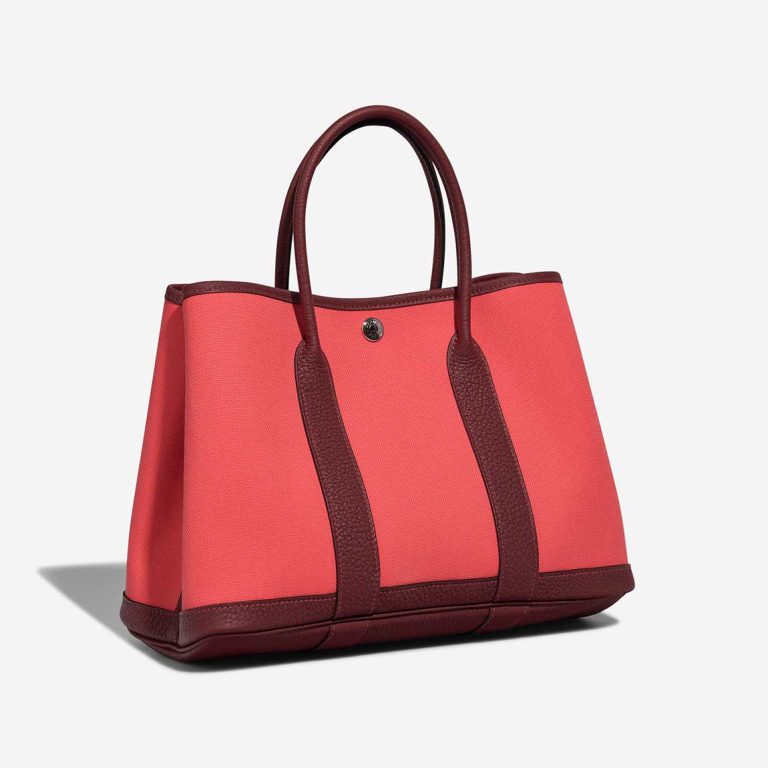Hermès Garden Party 30 Toile / Taurillon Clémence Rose Texas / Rouge H | Sell your designer bag