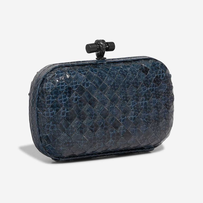 Bottega Veneta Knot Clutch Python Blue | Sell your designer bag
