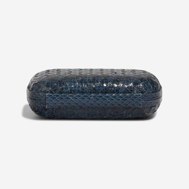 Bottega Veneta Knot Clutch Python Blue | Sell your designer bag