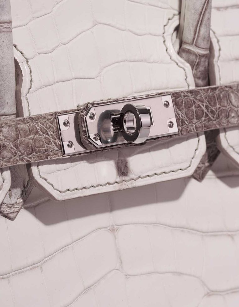 Hermès Birkin Himalaya 25 Niloticus Crocodile White Closing System | Sell your designer bag