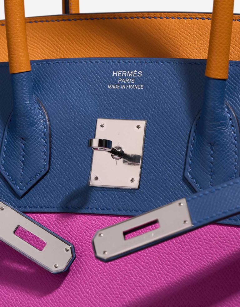 Hermès Birkin Sunset Rainbow 35 Epsom Abricot / Bleu Agate / Magnolia / Rouge Casaque Logo | Sell your designer bag