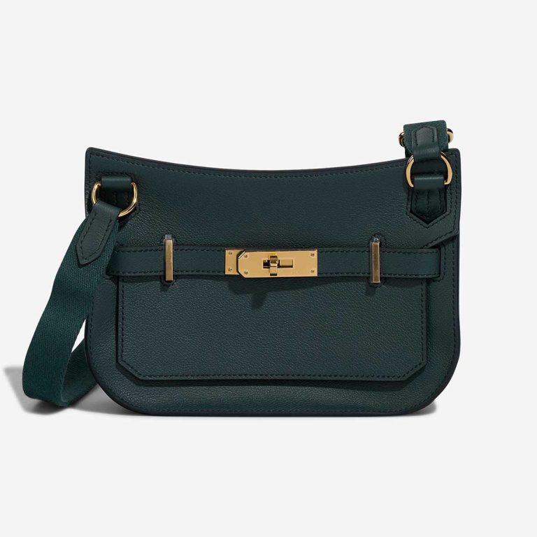 Hermès Jypsière Mini Evercolor Vert Cyprès / Vert Rousseau Front | Sell your designer bag