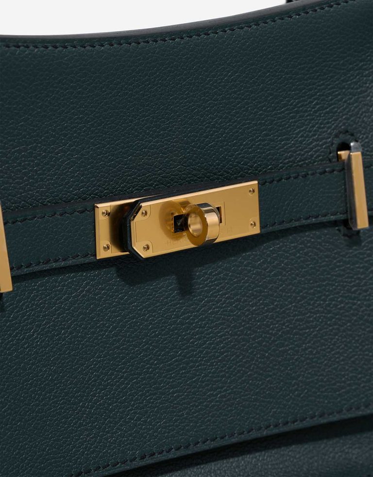 Hermès Jypsière Mini Evercolor Vert Cyprès / Vert Rousseau Closing System | Sell your designer bag