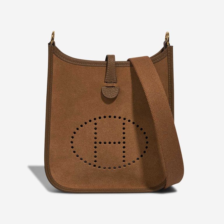 Hermès Evelyne Grizzly 16 Doblis Suede Chamois / Alezan / Gold Front | Sell your designer bag