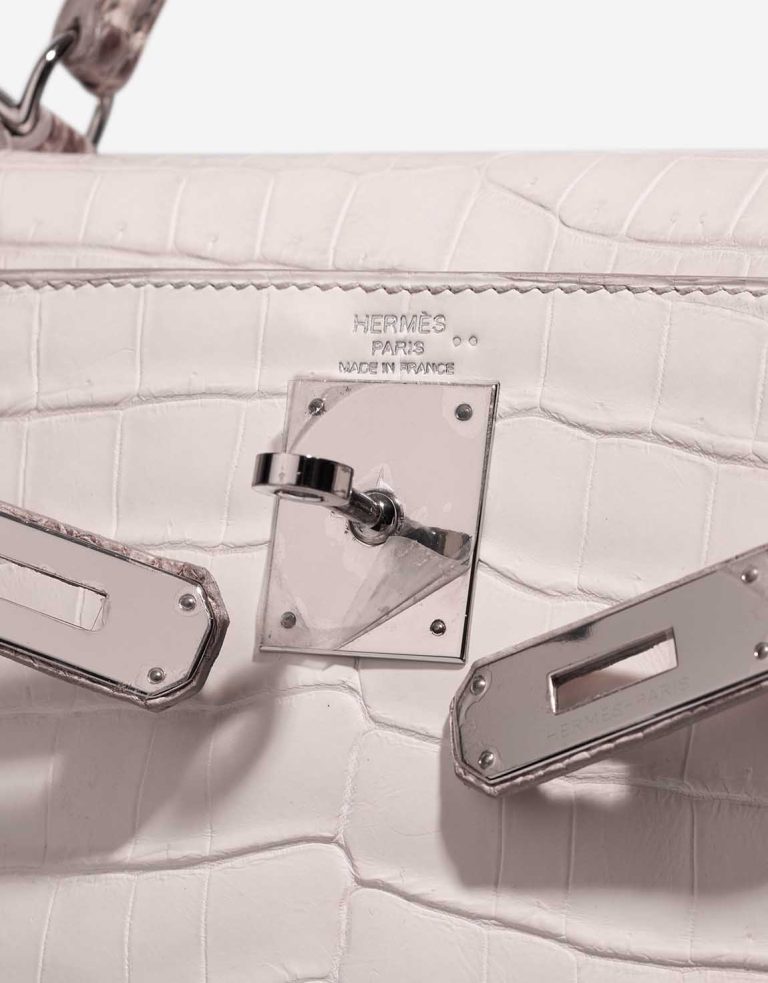 Hermès Kelly Himalaya 28 Niloticus Crocodile White Logo | Sell your designer bag