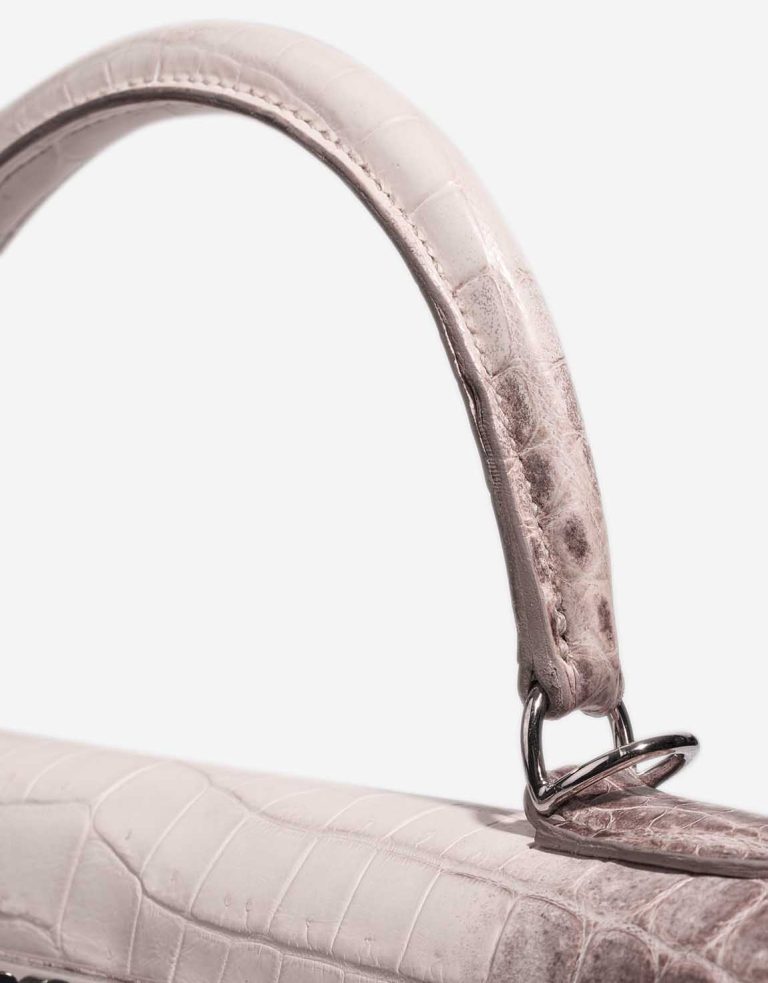 Hermès Kelly Himalaya 28 Niloticus Crocodile White Signs of wear | Sell your designer bag