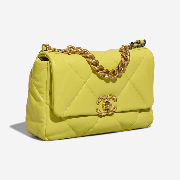 Chanel 19 Flap Bag Lamb Lime Yellow  | Sell your designer bag