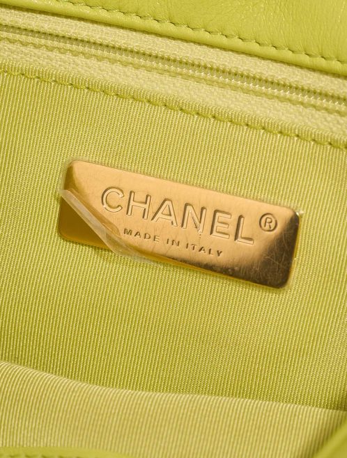 Chanel 19 Flap Bag Lamb Lime Yellow  Logo | Sell your designer bag