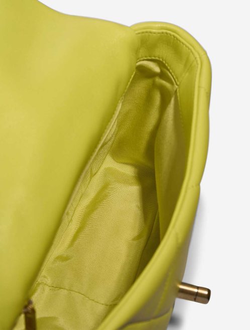 Chanel 19 Flap Bag Lamb Lime Yellow  Inside | Sell your designer bag