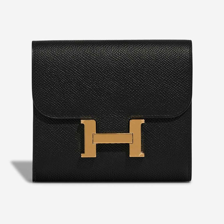 Hermès Constance Compact Passant Epsom Black Front | Sell your designer bag