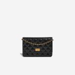 Chanel 2.55 Reissue Wallet On Chain Patent Black Front | Sell your designer bag