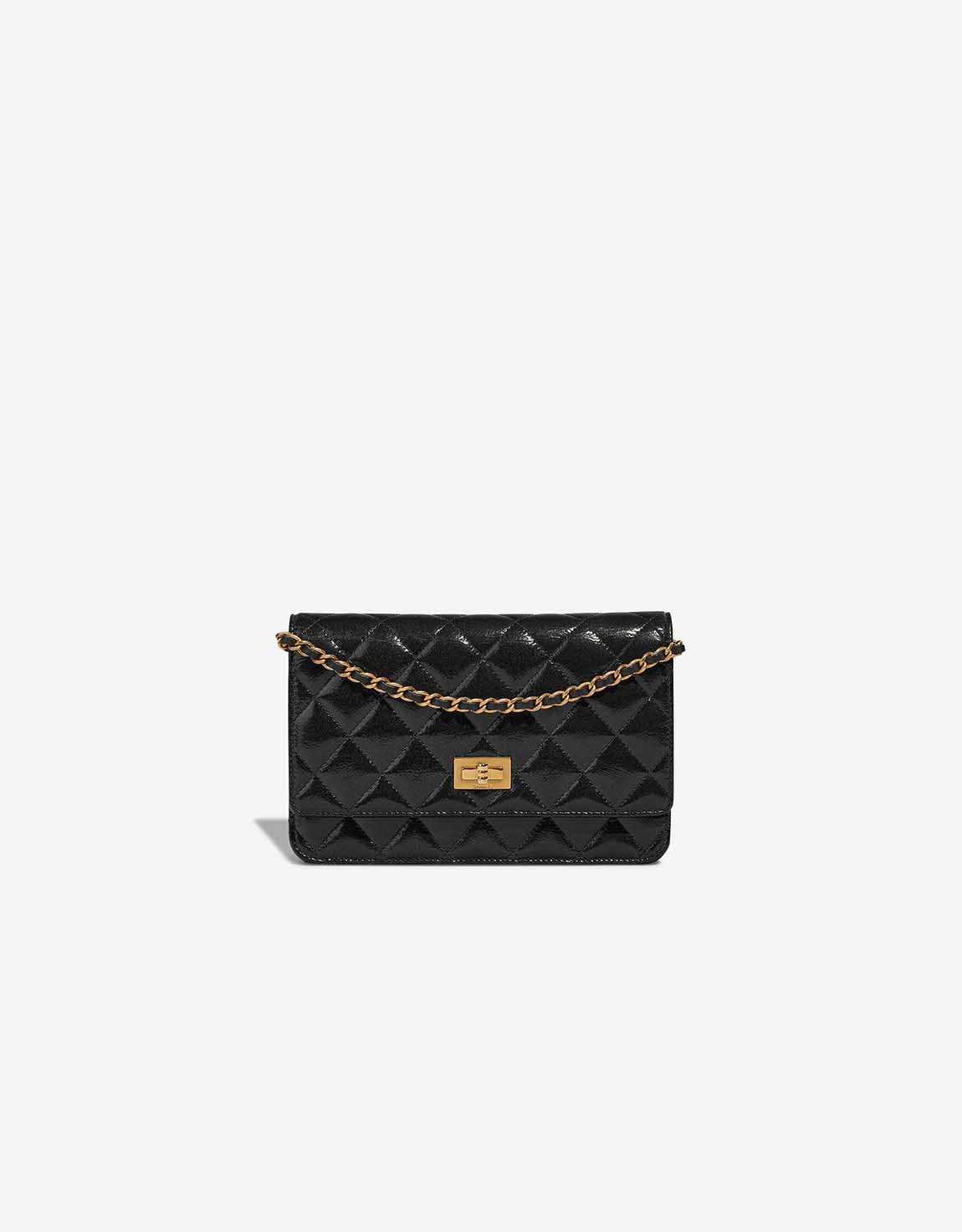 Chanel 2.55 Reissue Wallet On Chain Patent Black | SACLÀB