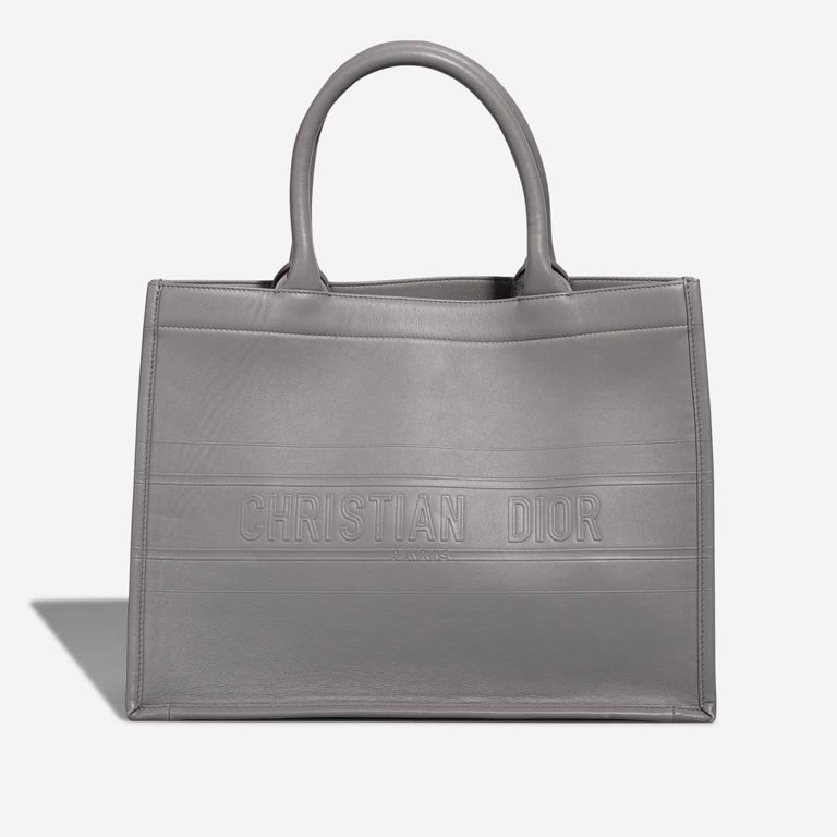 Dior Book Tote Medium Lamb Grey Front | Sell your designer bag
