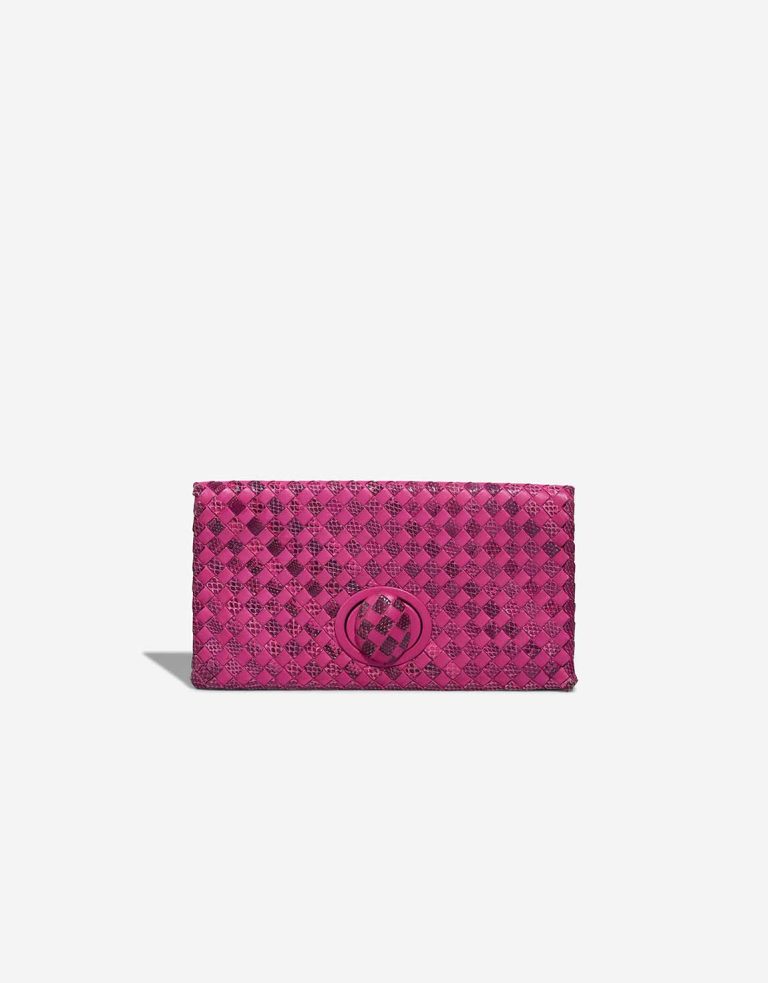 Bottega Veneta Clutch Calf / Python Fuchsia Front | Sell your designer bag