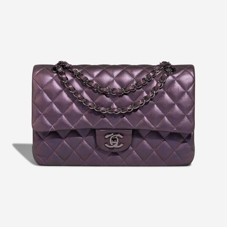 Chanel Timeless Medium Lamb Iridescent Violet Front | Sell your designer bag