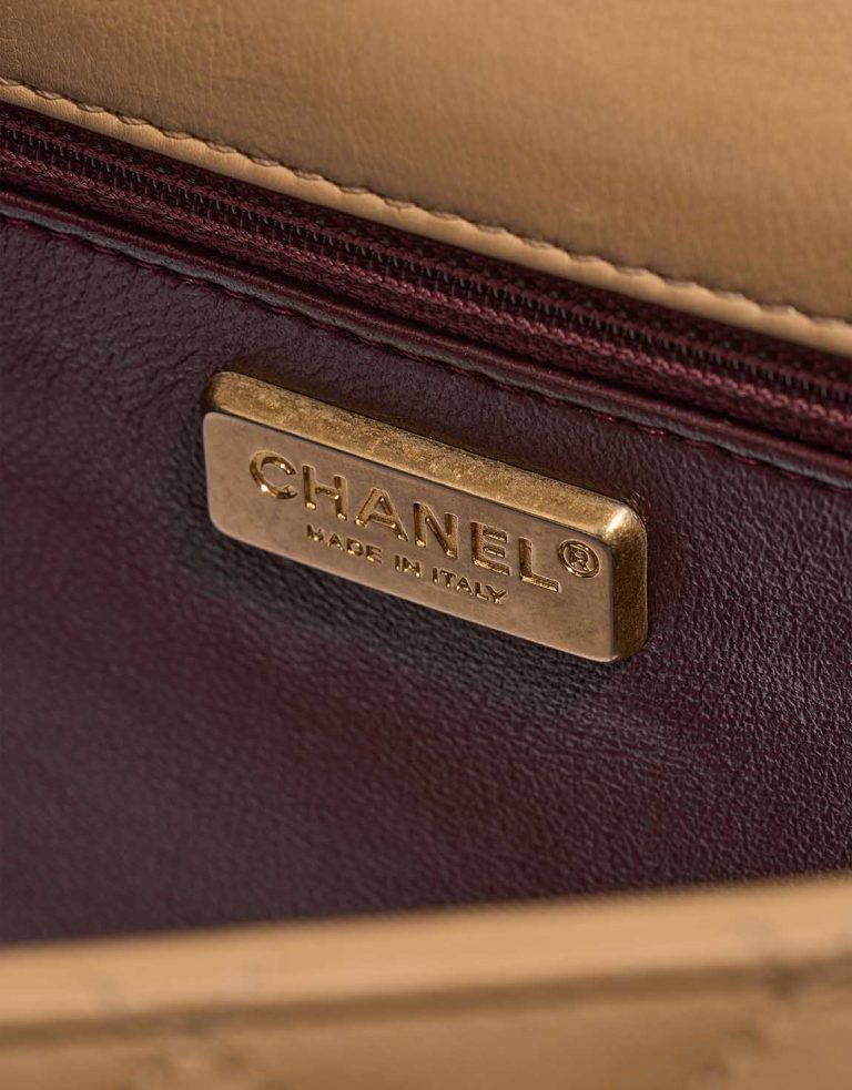 Chanel Timeless Medium Lamb Beige Logo | Sell your designer bag
