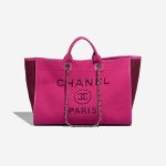 Chanel Deauville Large Felt / Lamb Fuchsia / Bordeaux Front | Sell your designer bag