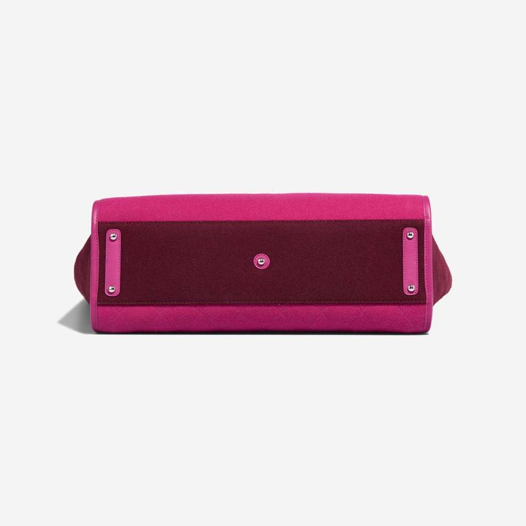 Pre-owned Chanel bag Deauville Large Felt / Lamb Fuchsia / Bordeaux Multicolour, Pink, Violet | Sell your designer bag on Saclab.com