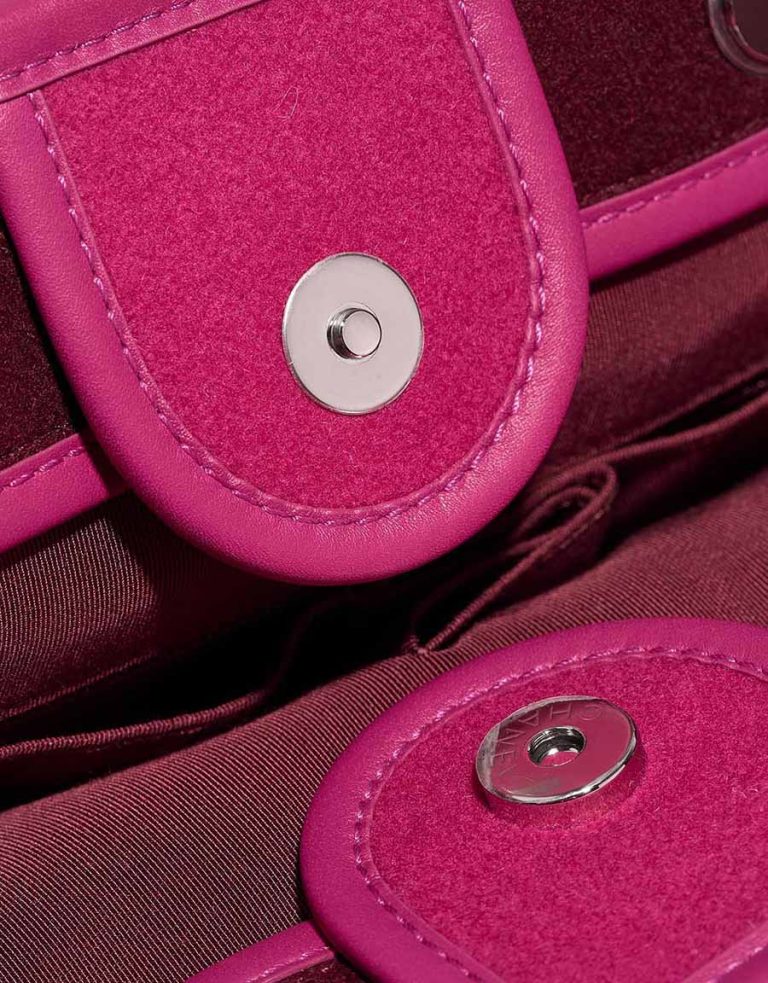 Pre-owned Chanel bag Deauville Large Felt / Lamb Fuchsia / Bordeaux Multicolour, Pink, Violet | Sell your designer bag on Saclab.com