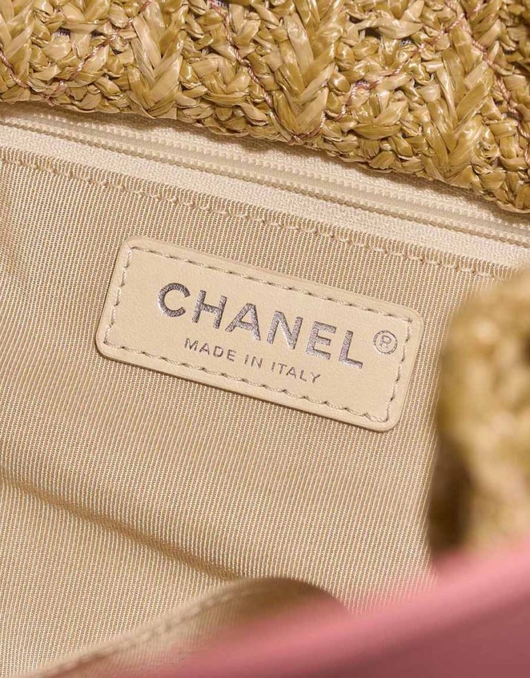 Chanel Shopping Tote Large Calf / Rattan / PVC Blush / Beige Logo | Sell your designer bag