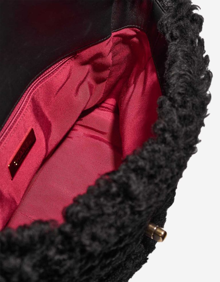 Chanel 19 Flap Bag Large Shearling Black Inside | Sell your designer bag