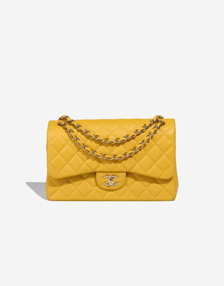 Chanel Timeless Jumbo Caviar Amber Front | Sell your designer bag