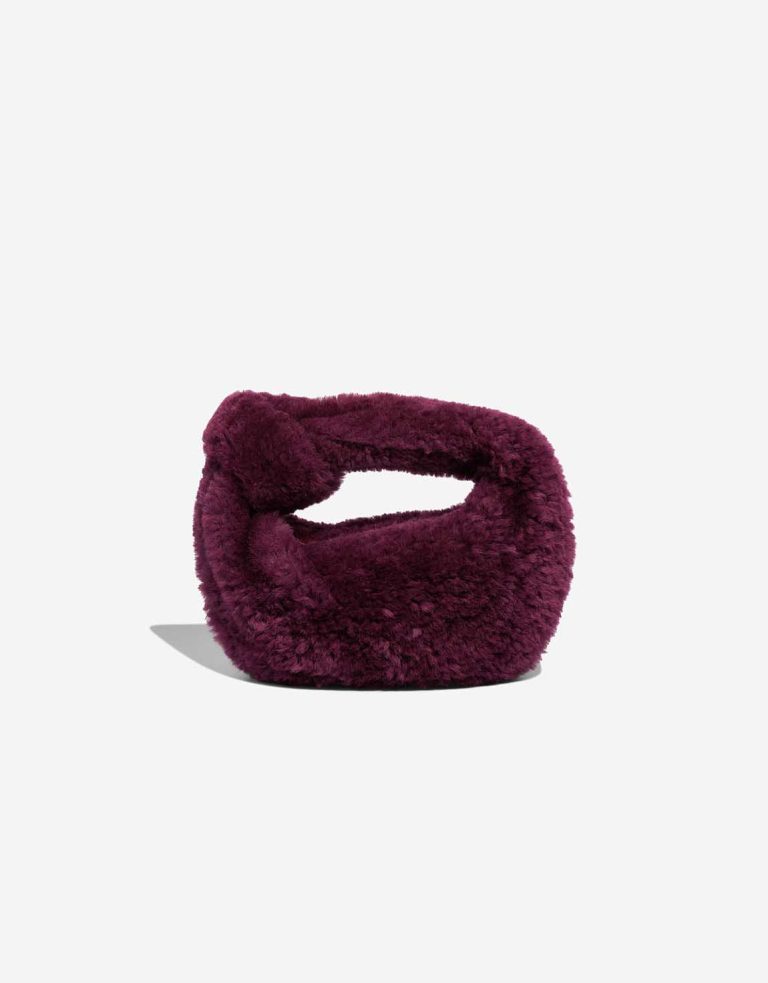 Bottega Veneta Jodie Small Shearling Burgundy Front | Sell your designer bag