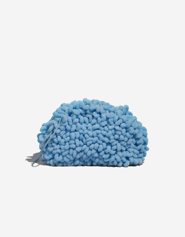 Bottega Veneta Pouch Small Chenille / Lamb Light Blue Front | Sell your designer bag