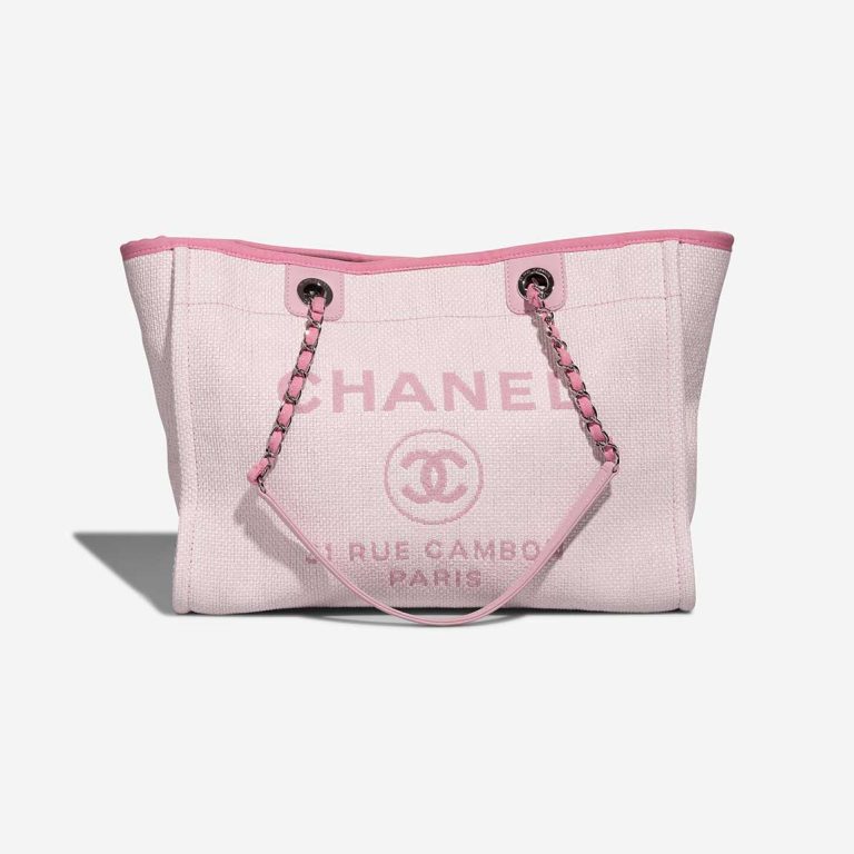 Chanel Deauville Small Rattan / Lamb Pink / White Front | Sell your designer bag