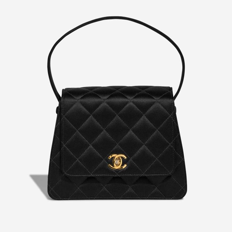 Chanel Timeless Handle Mini Satin Black Front | Sell your designer bag