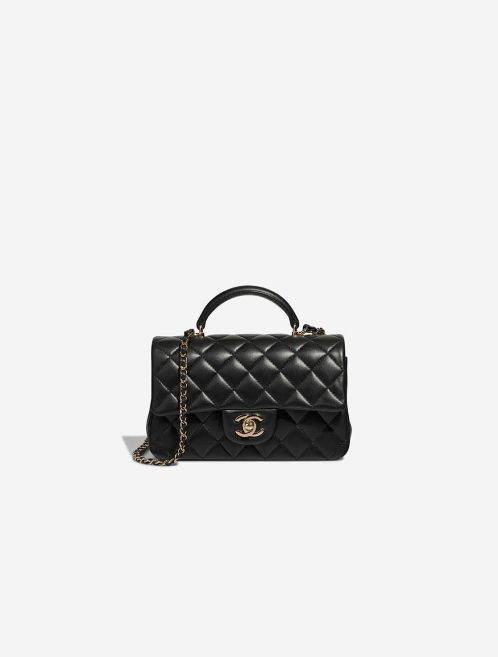 Chanel Timeless Mini Rectangular Lamb Black Front | Sell your designer bag