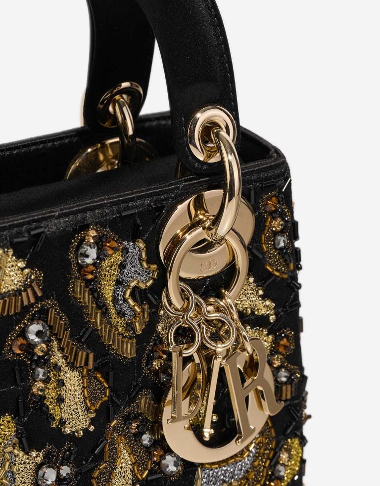 Dior Lady Bijou Mini Satin Black Closing System | Sell your designer bag