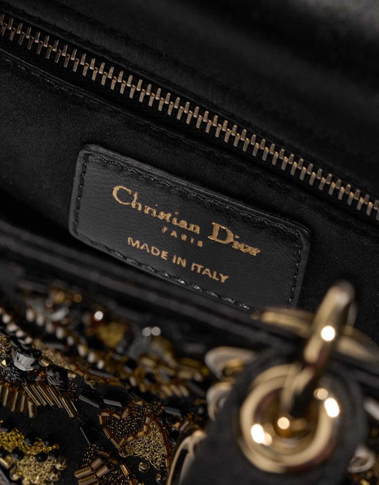Dior Lady Bijou Mini Satin Black Logo | Sell your designer bag