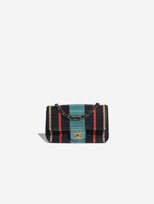 Chanel Timeless Mini Rectangular Lamb / Satin Dark Blue / Multicolour Front | Sell your designer bag