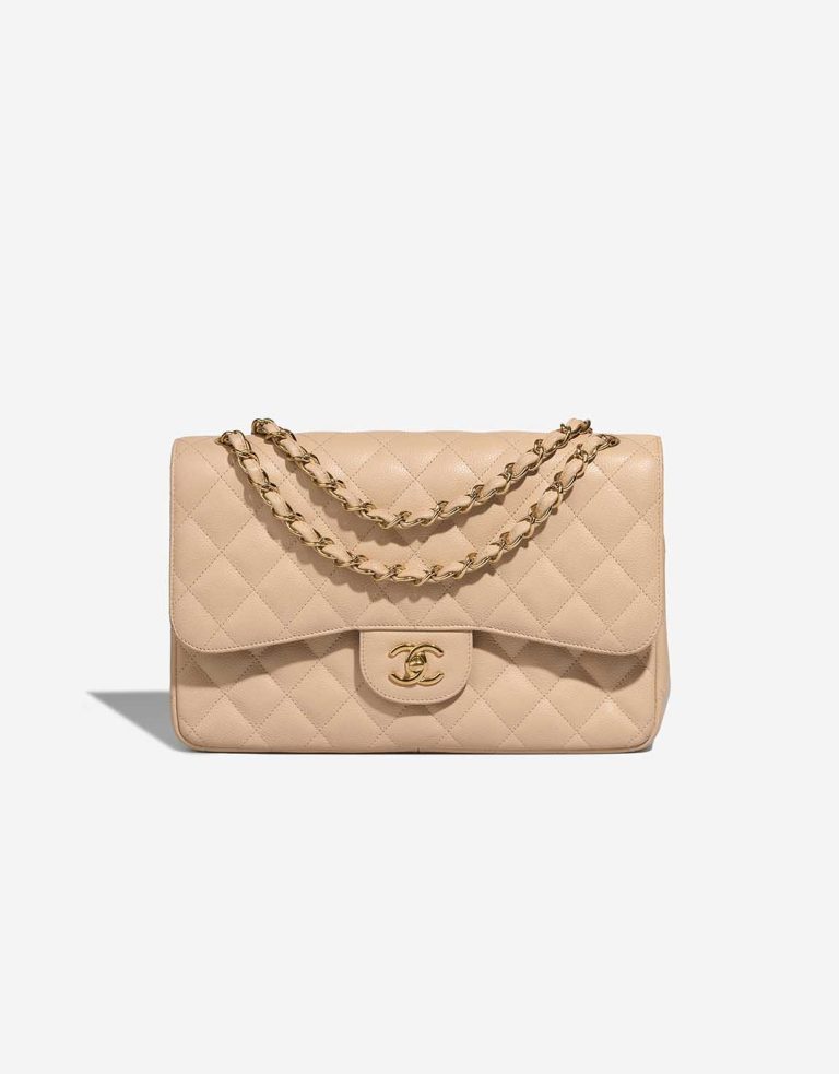 Chanel Timeless Jumbo Caviar Beige Front | Sell your designer bag