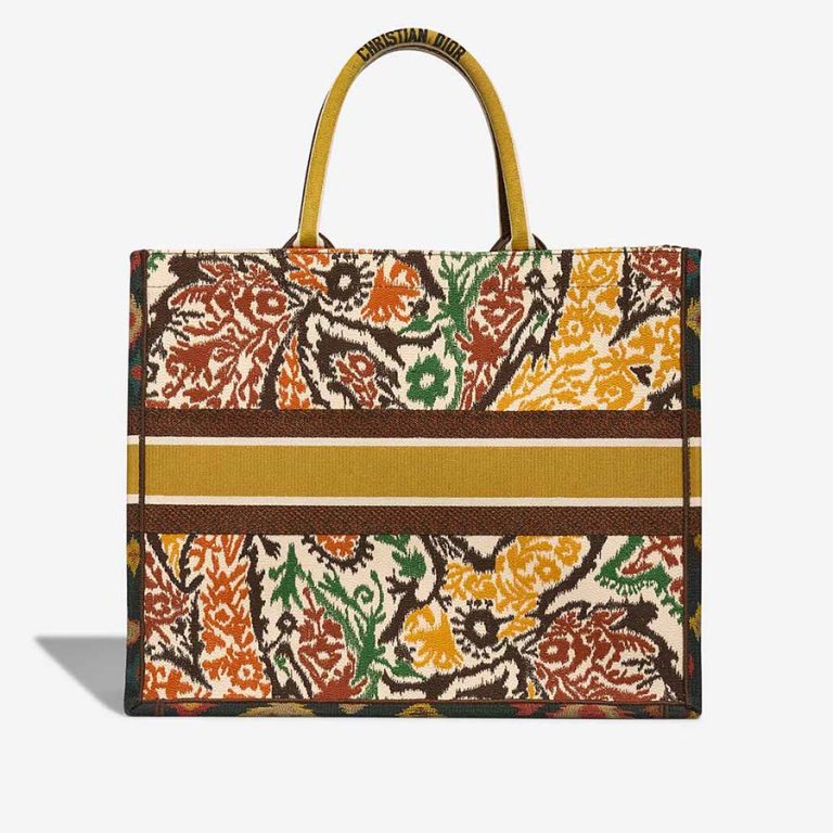 Dior Book Tote Large Fabric Brown / Yellow / Green | Sell your designer bag