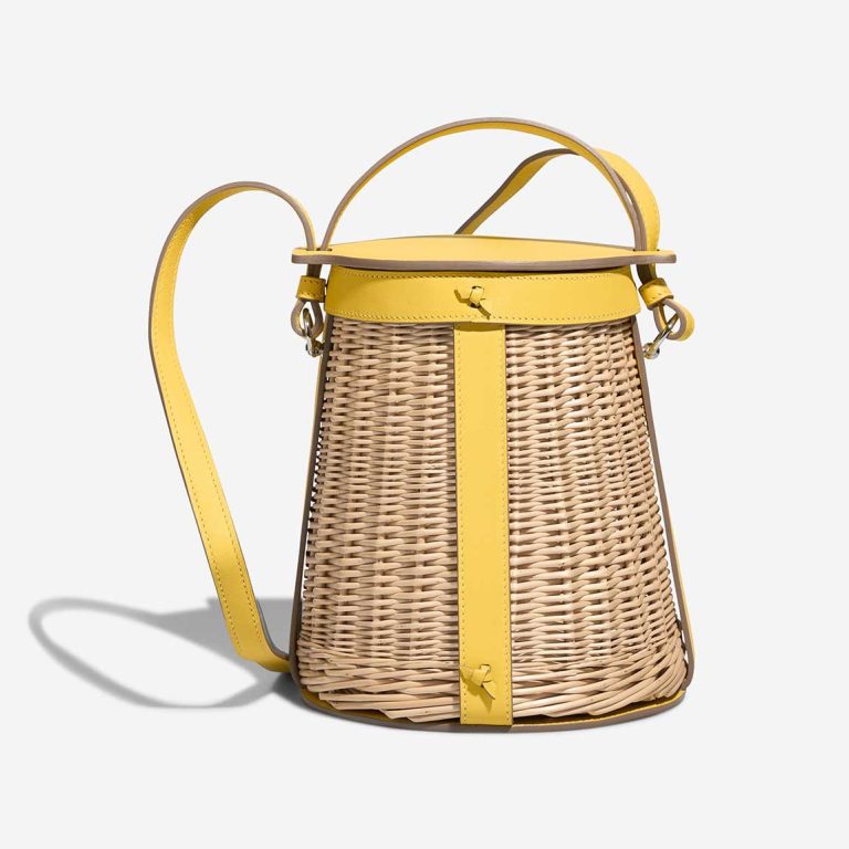 Hermès Toupet Farming Picnic Osier / Swift Jaune de Naples / Beige Front | Sell your designer bag