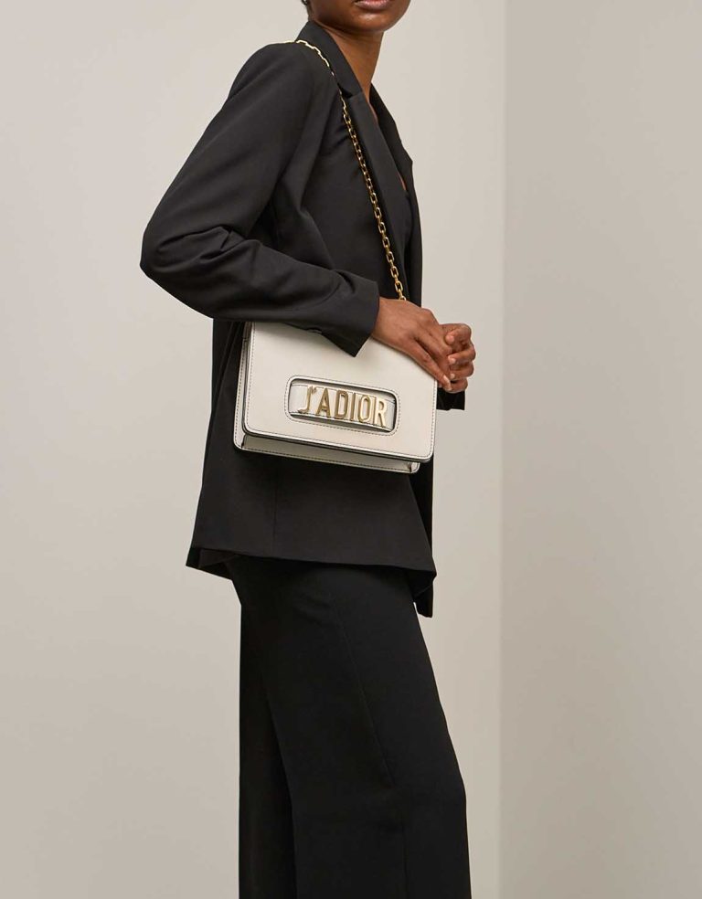 Dior J'Adior Medium Calf White Front | Sell your designer bag